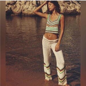 NWT Zara crochet top and pants coordinated set